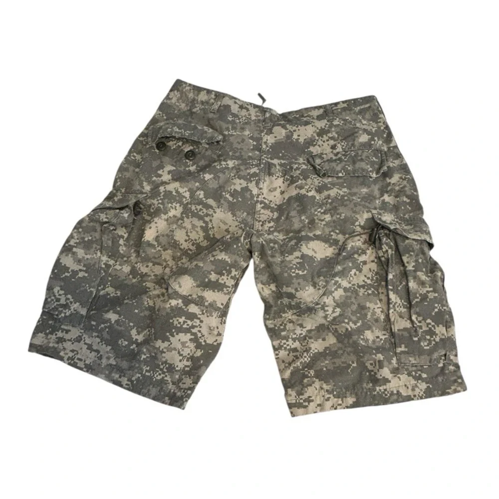 AUTHENTIC ACU Army Cargo Fatigue Camouflage Camo DIGITAL long SHORTS GI Pants 32